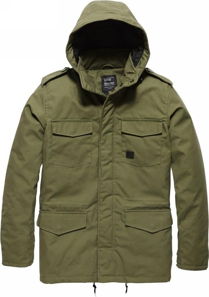 Vintage Industries Darren Parka Jacke, oliv, L