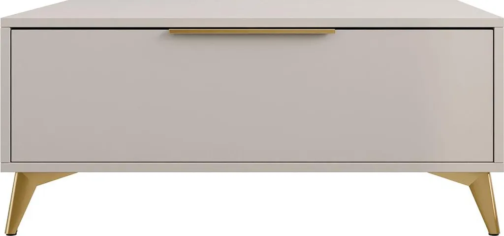 Table Basse Boccioni Beige 104 cm : Finissez-en avec le Salon Encombré