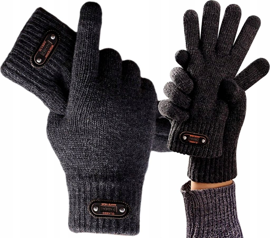 Herren Winterhandschuhe - Warme Herrenhandschuhe - Stilvoller Schutz - Weiches Material - Effektiver Kälteschutz - Universelles Design