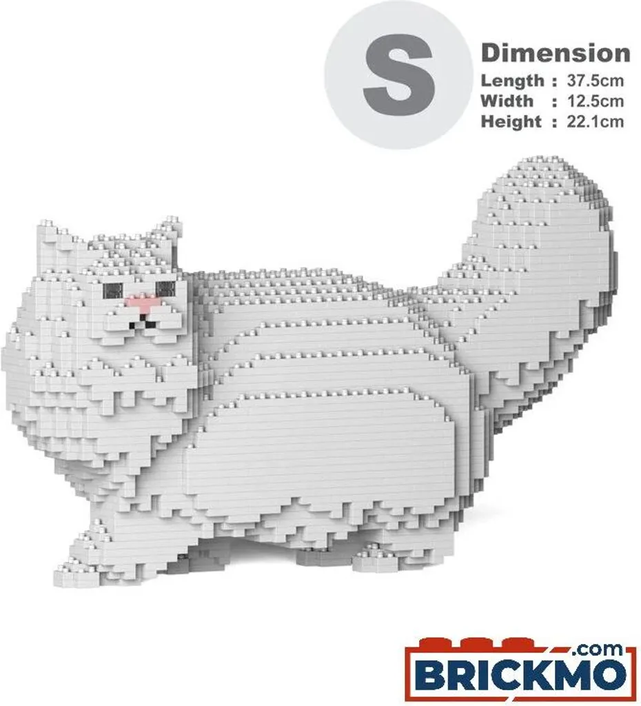Statue de Chat Persan JEKCA Bricks Solide et Stable sans Colle à Monter