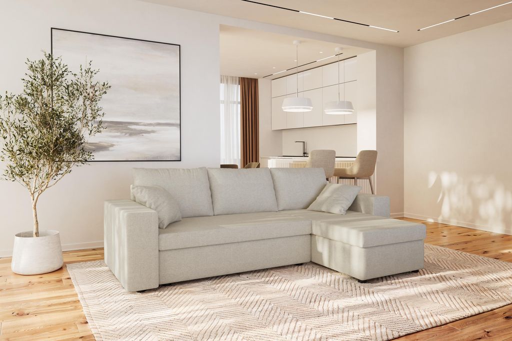 Ecksofa mit Schlaffunktion, ANTONIO ALICE - 248x147x81cm, Produktbild 