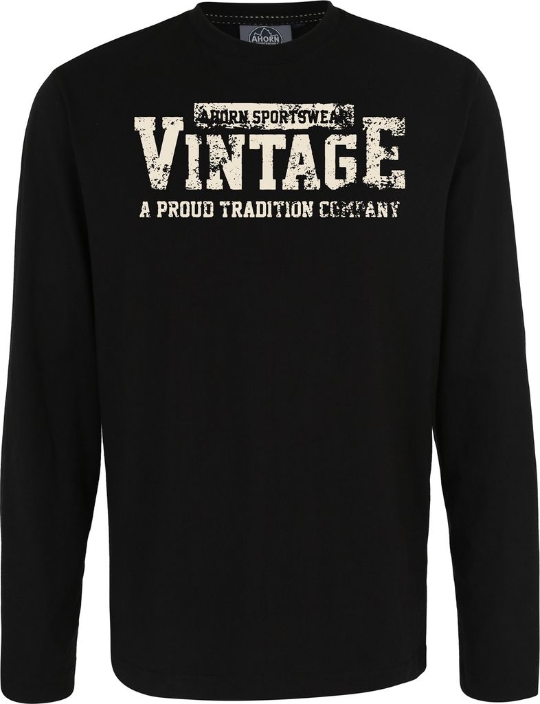 Übergrößen Longshirt Vintage beige AHORN SPORTSWEAR Schwarz Produktbild 