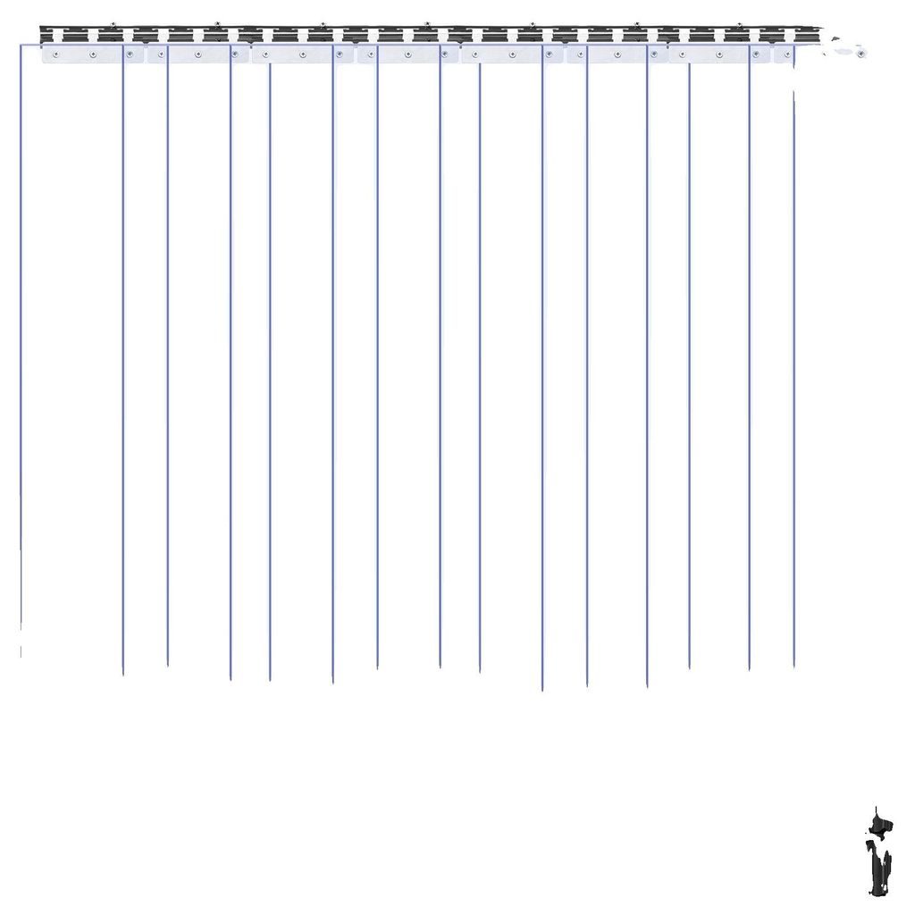 Tenda a strisce VEVOR, 243 cm di altezza x 121,9 cm di Immagine del prodotto 
