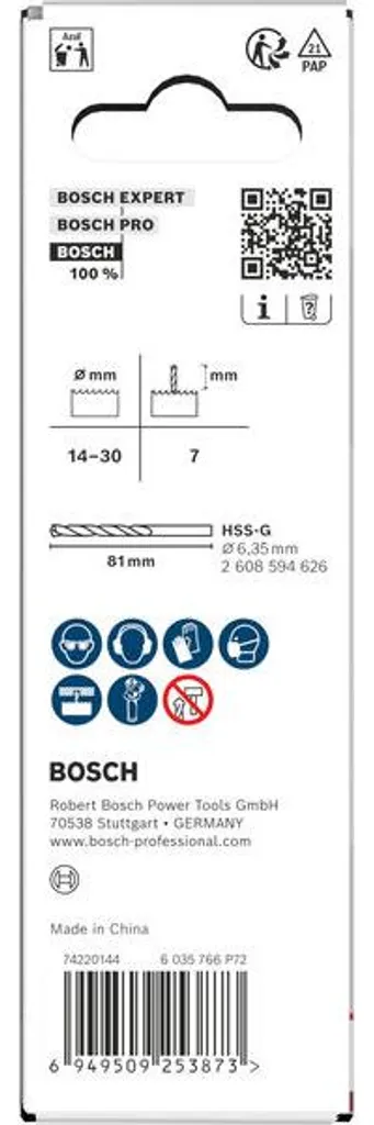 Supporto Bosch per Seghe a Tazza 14-30mm - Codolo Esagonale HEX - 3