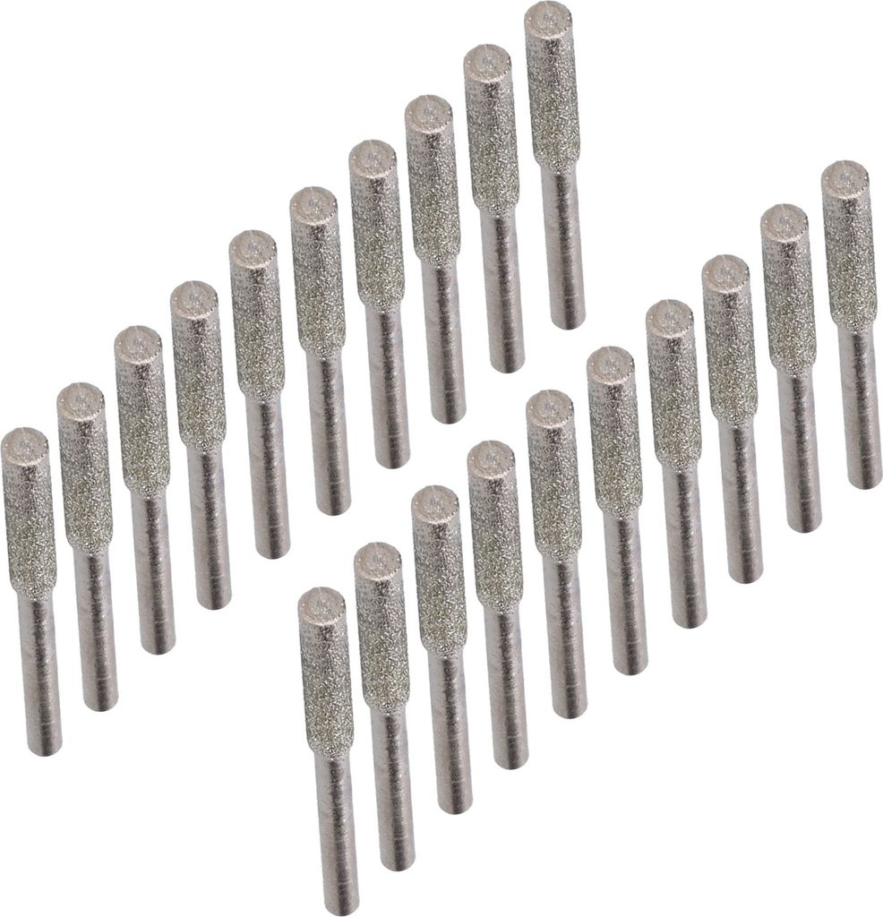 A collection of diamond grinding bits arranged in a grid on a white background.