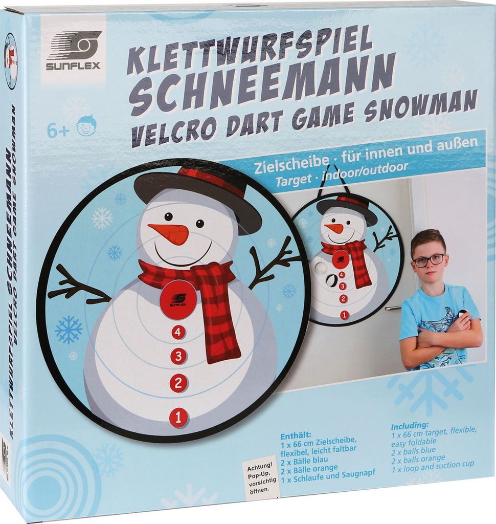 Sunflex Klettwurfspiel Schneemann | Zielscheibe Wurfscheibe Produktbild 