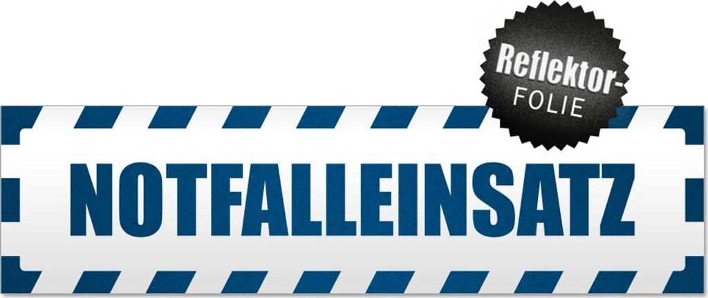 Notfalleinsatz gestreift Magnetschild Schild magnetisch