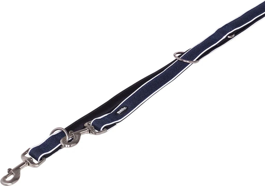 Laisse pour chien réglable 3 positions Nobby Cayo bleue 200 cm nylon