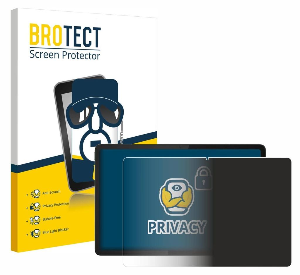 BROTECT Sichtschutzfolie für Lenovo Tab K11e Anti-Spy Privacy Sichtschutz Blickschutz Folie Blaulicht-Schutz
