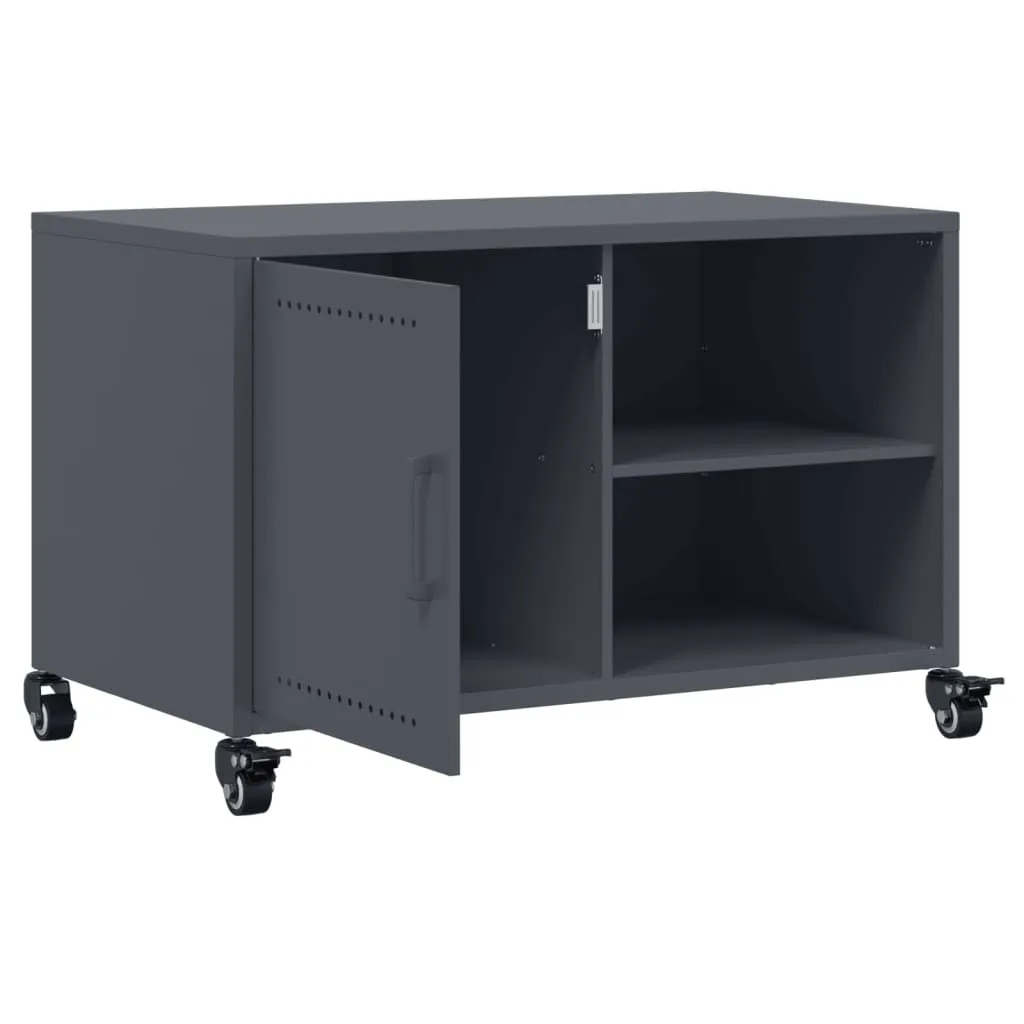 Porta TV Moderno Antracite 68 cm Acciaio | Arredo Soggiorno Tech