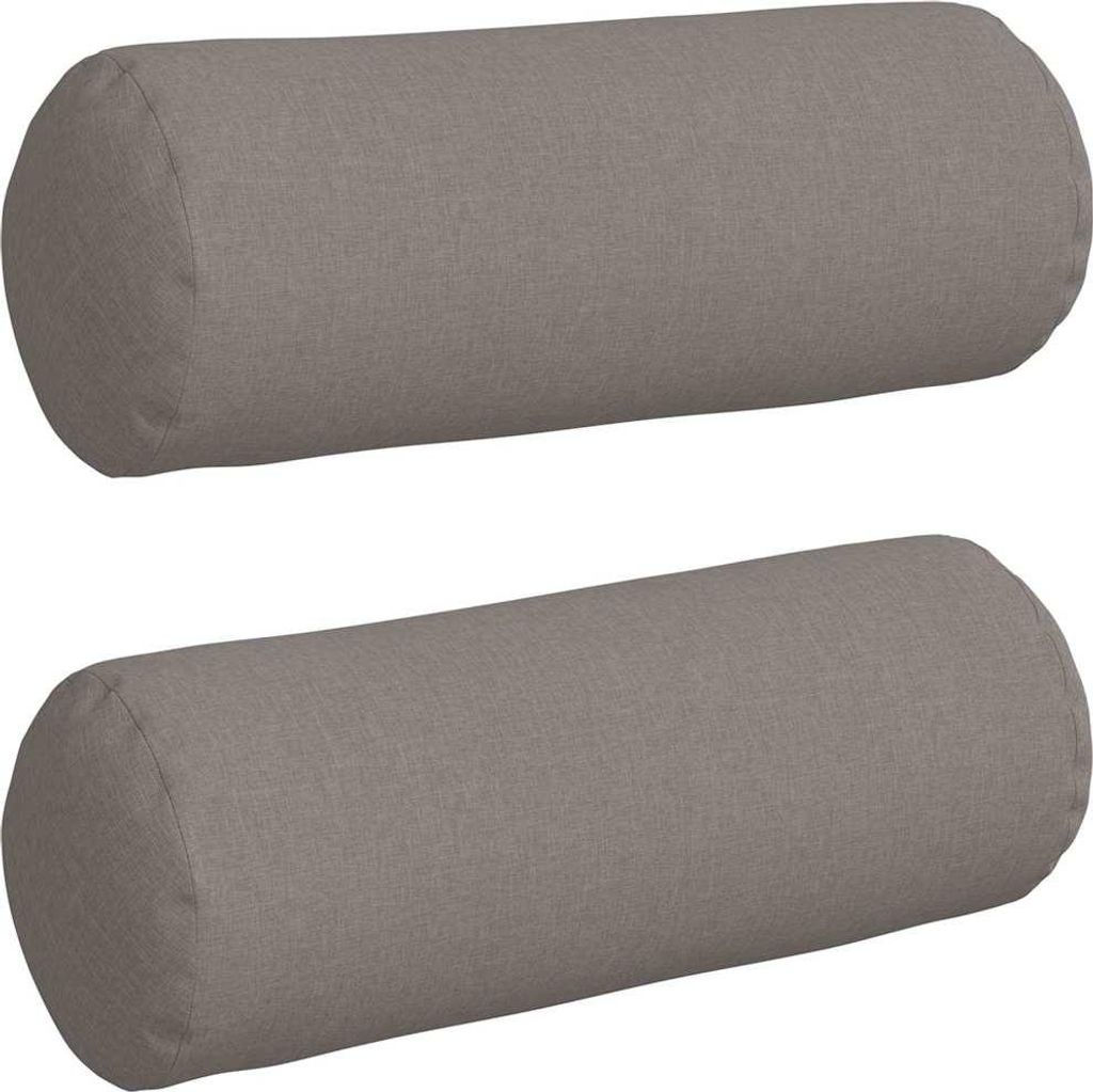 Bolsterkissen 2 Stück Taupe Ø 25 x 70 cm Stoff