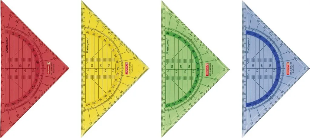 Règle Plate Incassable de 16cm pour l'École - BRUNNEN Geo Multicolore