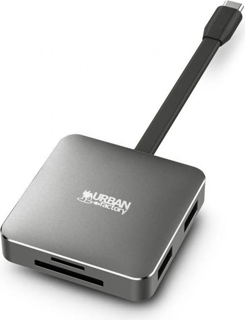 Urban Factory HUBEE LIGHT USB 3.2 Gen 1 (3.1 Gen 1) Type-C Grigio