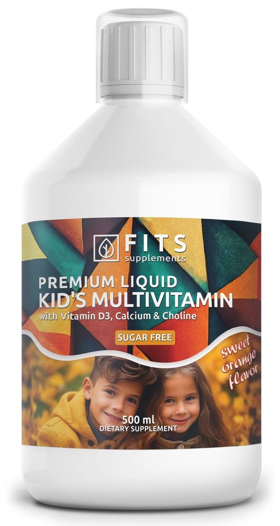 Liquid Kids Multivitamin bez cukru 500 ml Obrázek produktu 