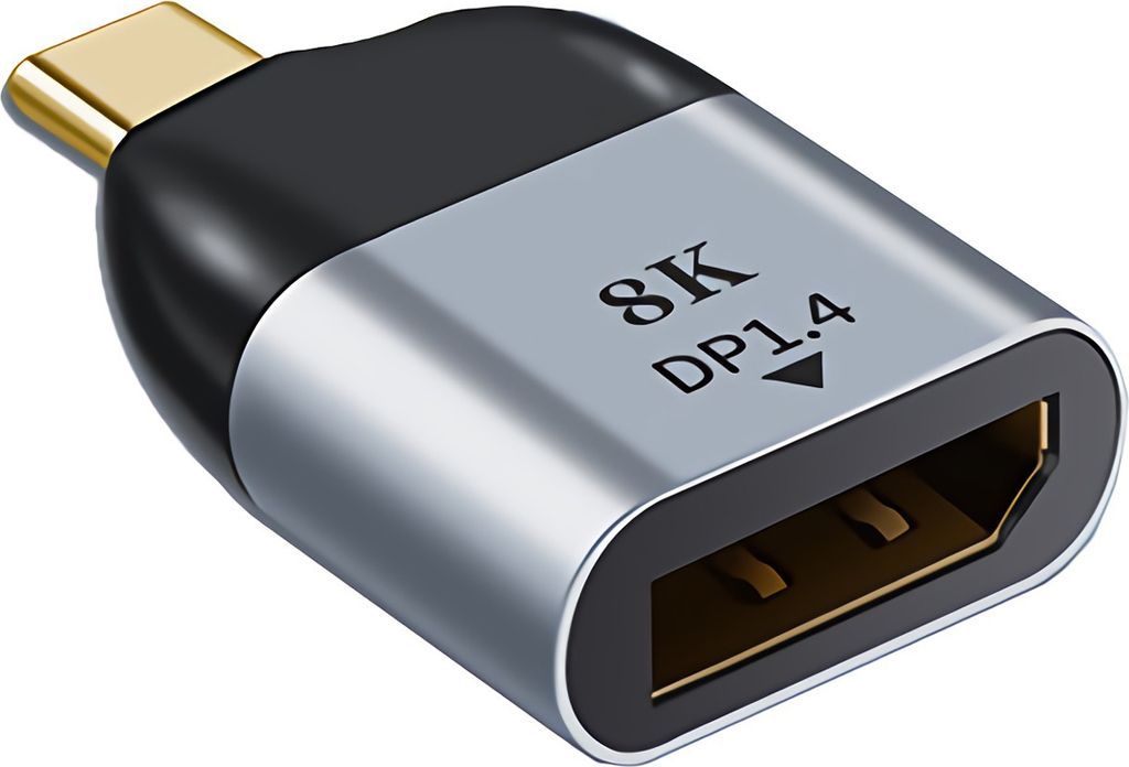 C08 USB-C auf DisplayPort Adapter Kabel – Typ C zu DP 4K 60Hz 3D – für Laptop PC Monitor TV Smartphone