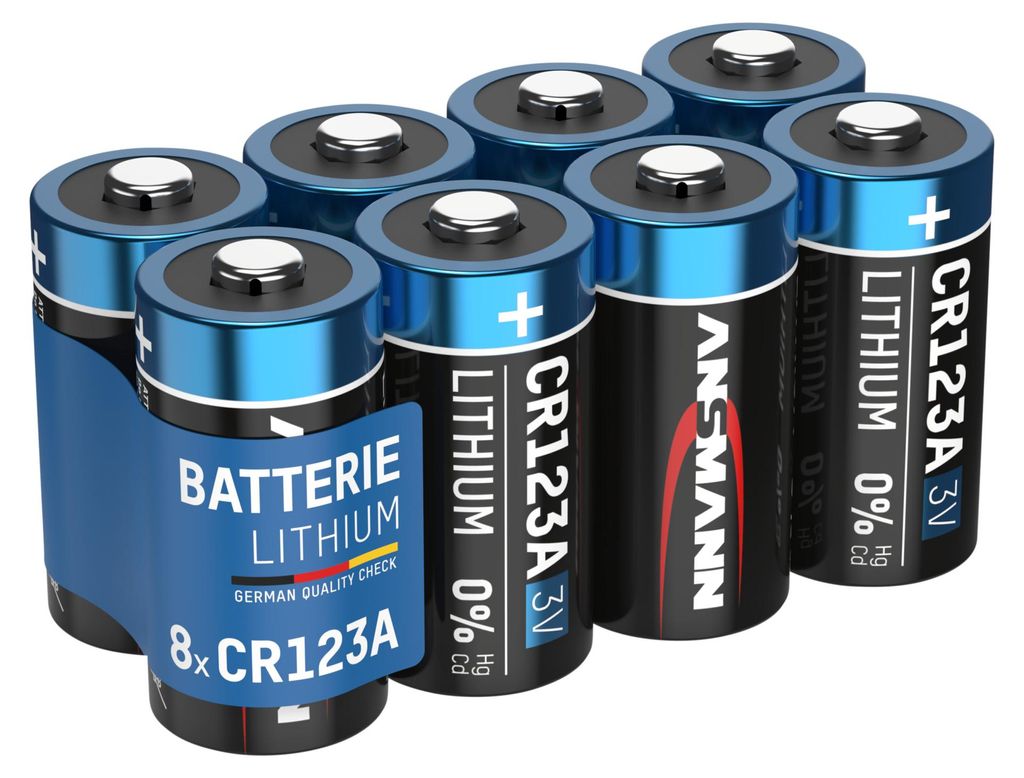 ANSMANN CR123A 3V Lithium Batterie, 8 Stück Produktbild 
