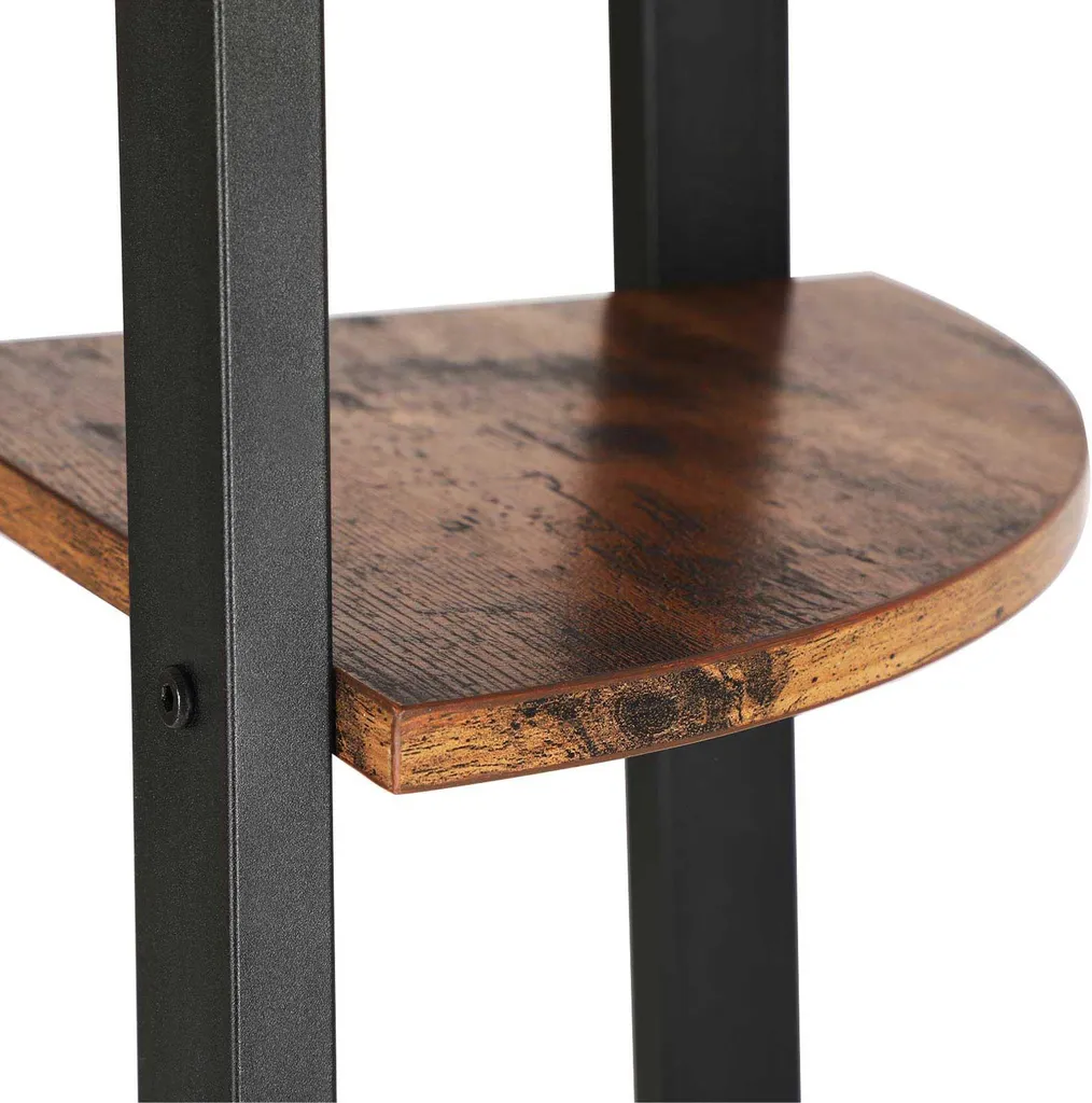 Etagère d'angle design Sutton 125 cm de hauteur finition brun rustique