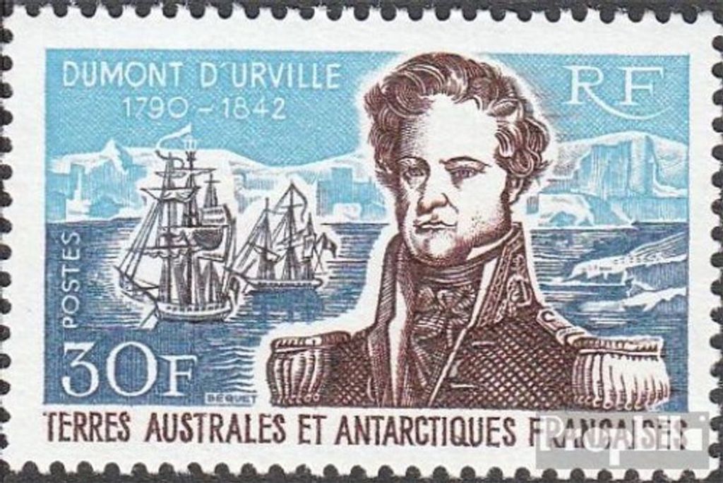 Briefmarken Französ. Gebiete Antarktis 1968 Mi 39 (kompl.Ausg.) postfrisch Dumont dUrville