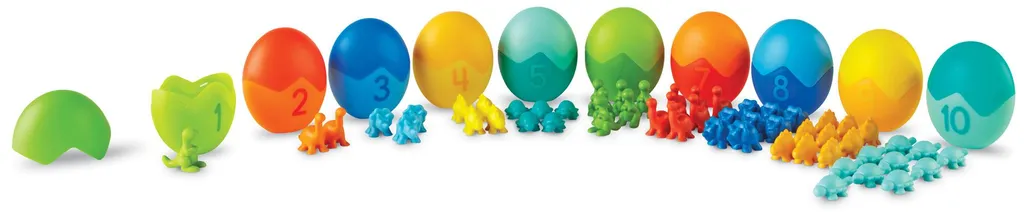 Matériel de Mathématiques Préscolaires avec Figurines de Dinosaures