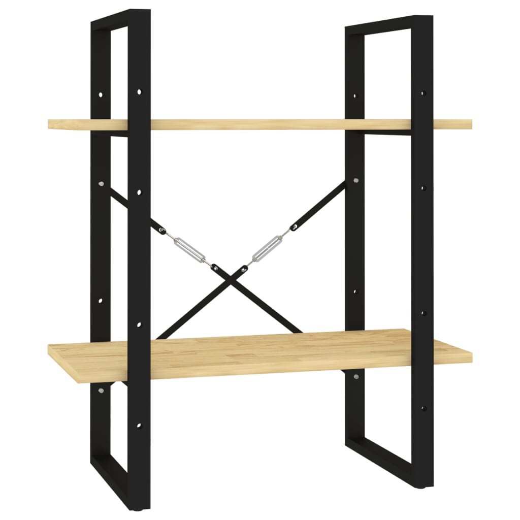 vidaXL Bücherregal 2 Böden 60x30x70 cm Massivholz Kiefer