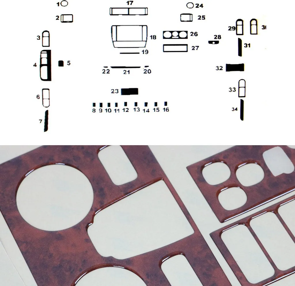 Vesti la tua Passat B5.5! Kit 33 Pezzi Radica per Interni Top