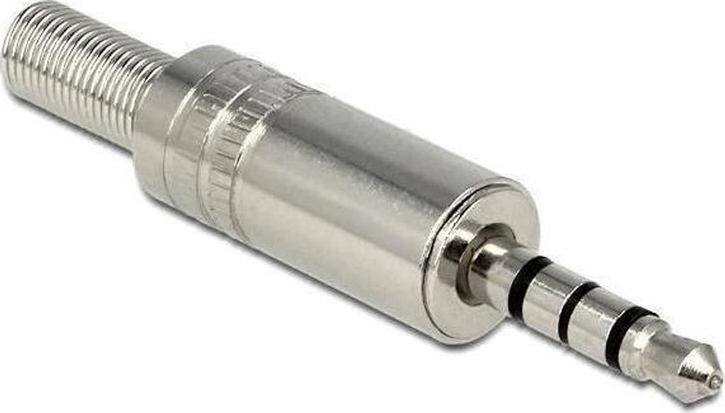 DELOCK Klinkestecker 3,5mm 4Pin lötbar silber Image du produit 