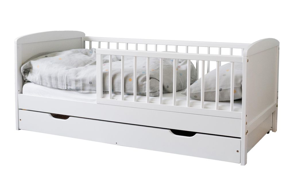 Kinderbett 140x70 mit Lattenrost, Schublade und Produktbild 