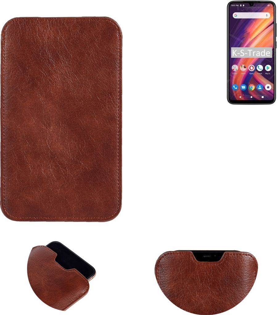 K-S-Trade Schutzhülle Handyhülle kompatibel mit Lenovo A7 Handytasche Kunstleder Sleeve in braun