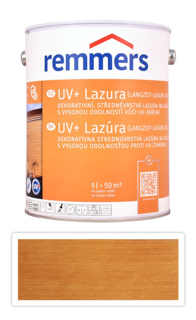 REMMERS UV+ Lazura - dekorativní lazura na dřevo 5 l Pinie Obrázek produktu 