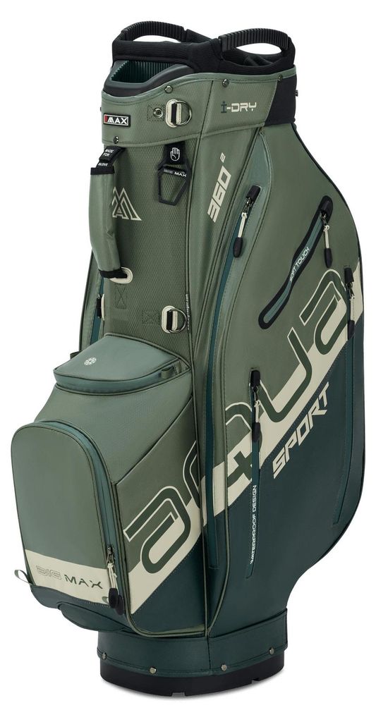 BIG MAX AQUA Sport 360² Golftasche – 100 % wasserdicht – 14-fache Schlägereinteilung mit XL-Putterfach – 11 Taschen – 3 kg