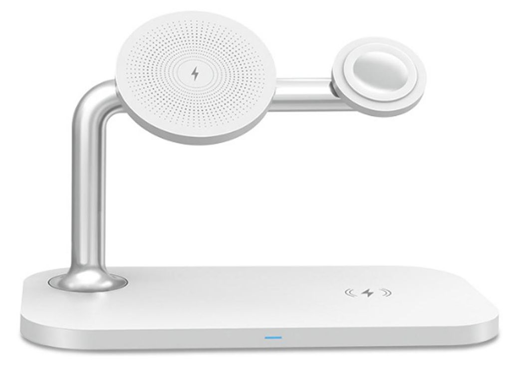 Magnetischer kabelloser Ladeständer, 15-W-Schnellladestation mit LED-Anzeige, kompatibel mit Magsafe iPhone 13/12 Pro Max Mini, Apple Watch SE/7/6...