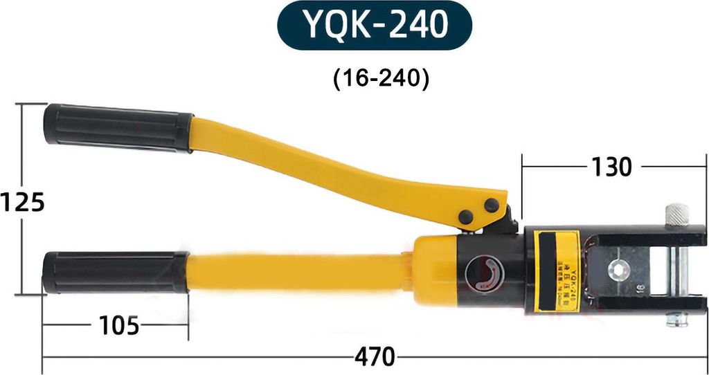 Hydraulische Crimpzange, manuelle Bedienung, Stahl-Crimpwerkzeug mit Dichtung YQK-240 (16-240)