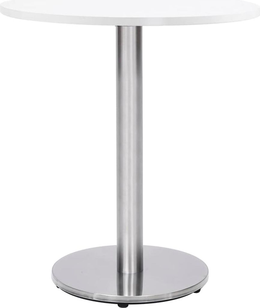 vidaXL Bistrotisch-Gestell Silbern Ø45x72 cm Edelstahl