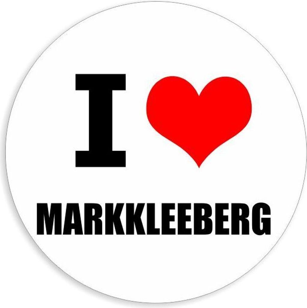 Kiwistar - Autoaufkleber - 8x8 cm - außen klebend - I love Markkleeberg für Auto, Laptop, Fahrrad, LKW, Motorrad Aufkleber mehrfarbig Sticker Decal