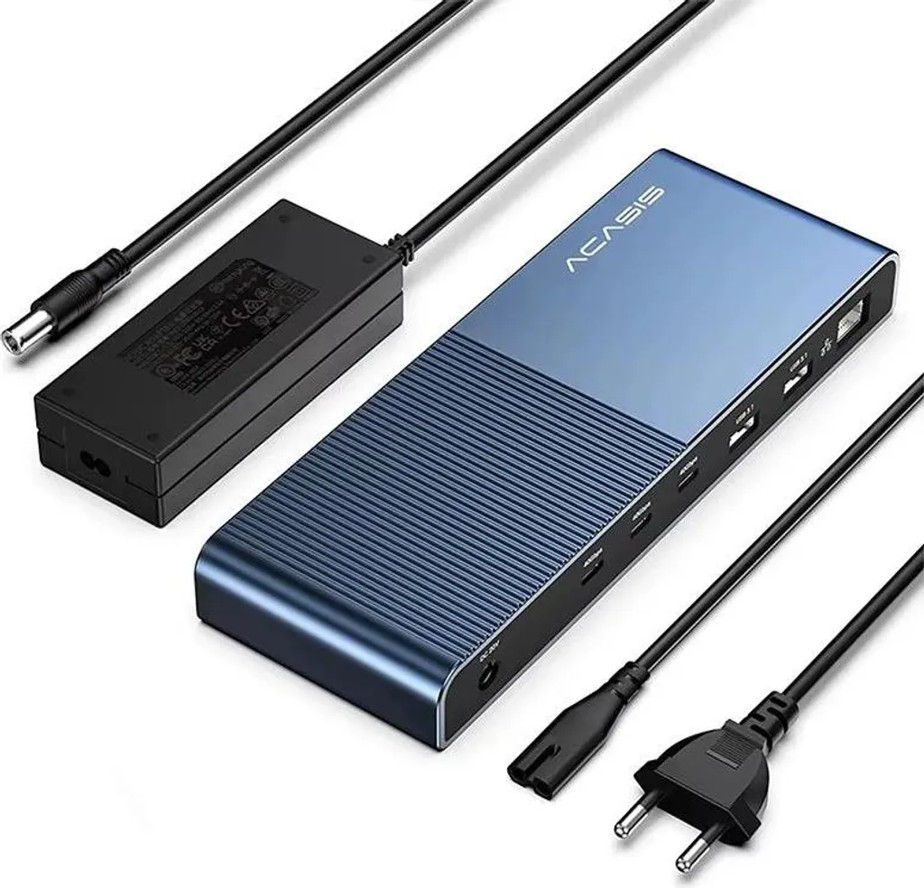 Station d'accueil USB4 40 Gbit/s DS-9002 - Hub 10 ports MacBook Pro bleu