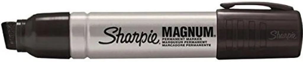 Marqueur permanent noir Sharpie avec pointe biseautée et corps en métal