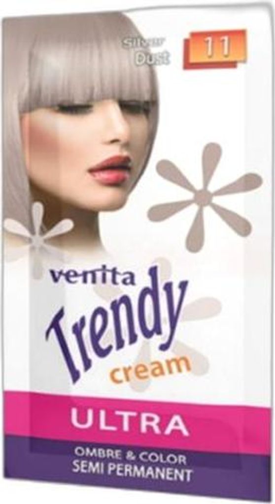 Venita Semipermanent Cream Hair Color Toner Trends Bag 11 Silver Dust