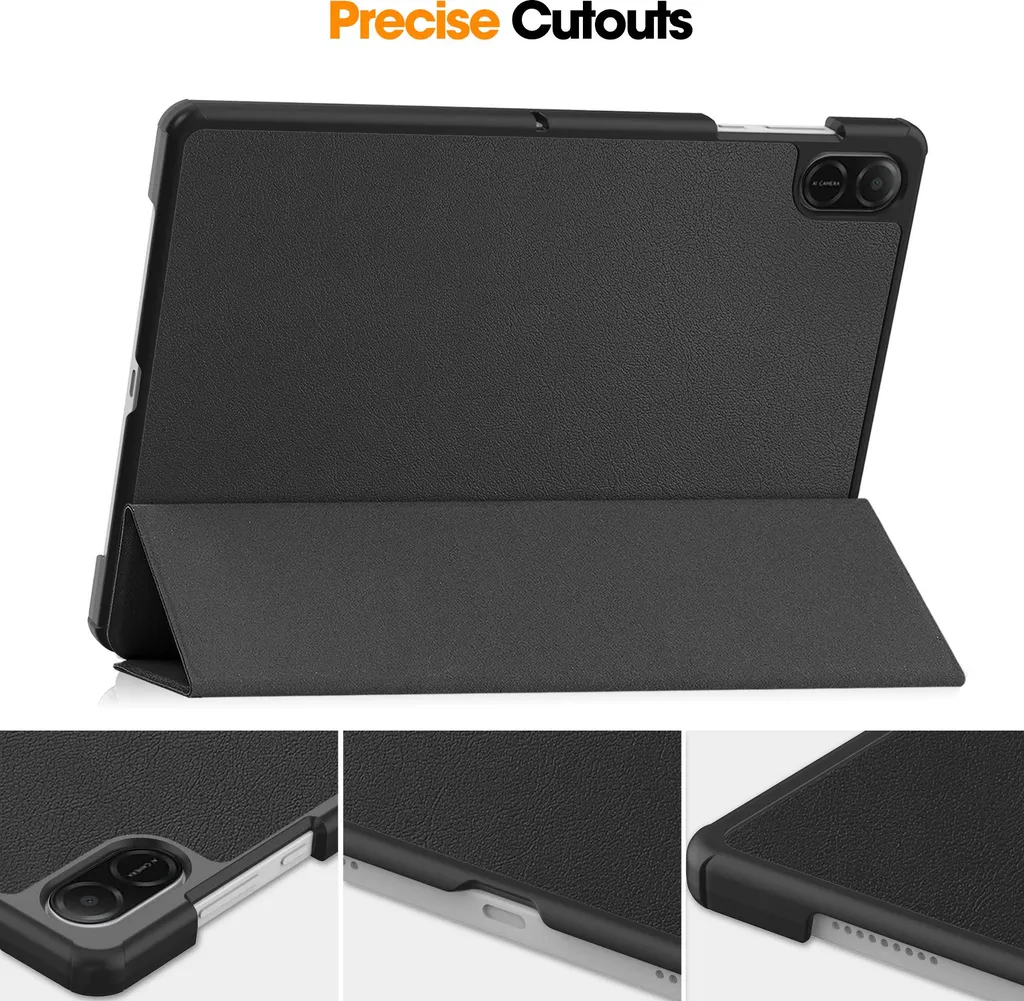 INSOLKIDON Compatibile con HUAWEI HONOR Pad X9/ X8 PRO 11.5 inch Tablet Custodia protettiva in pelle Cover con Funzione di Supporto, Auto Svegliati/ Sonno,Cover Protezione in PU Pelle (Black