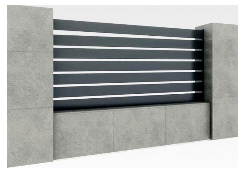 Aluminiumzaun 20x120 Latten 1,2x2m Anthrazit RAL7016