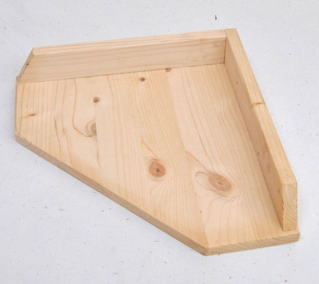 Nagereckbrett Nagerecke Nager Brett Holz Ecke mit Rand 40x40 cm
