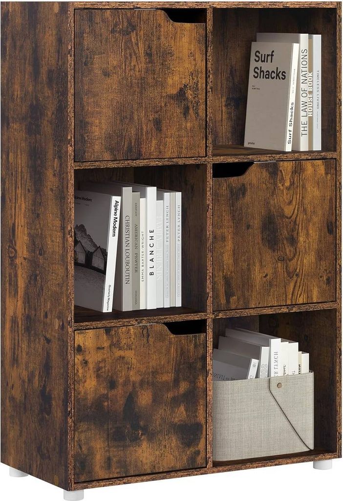 WOLTU Bücherregal Bücherschrank Standregal, mit 3 Türen, 6 Produktbild 