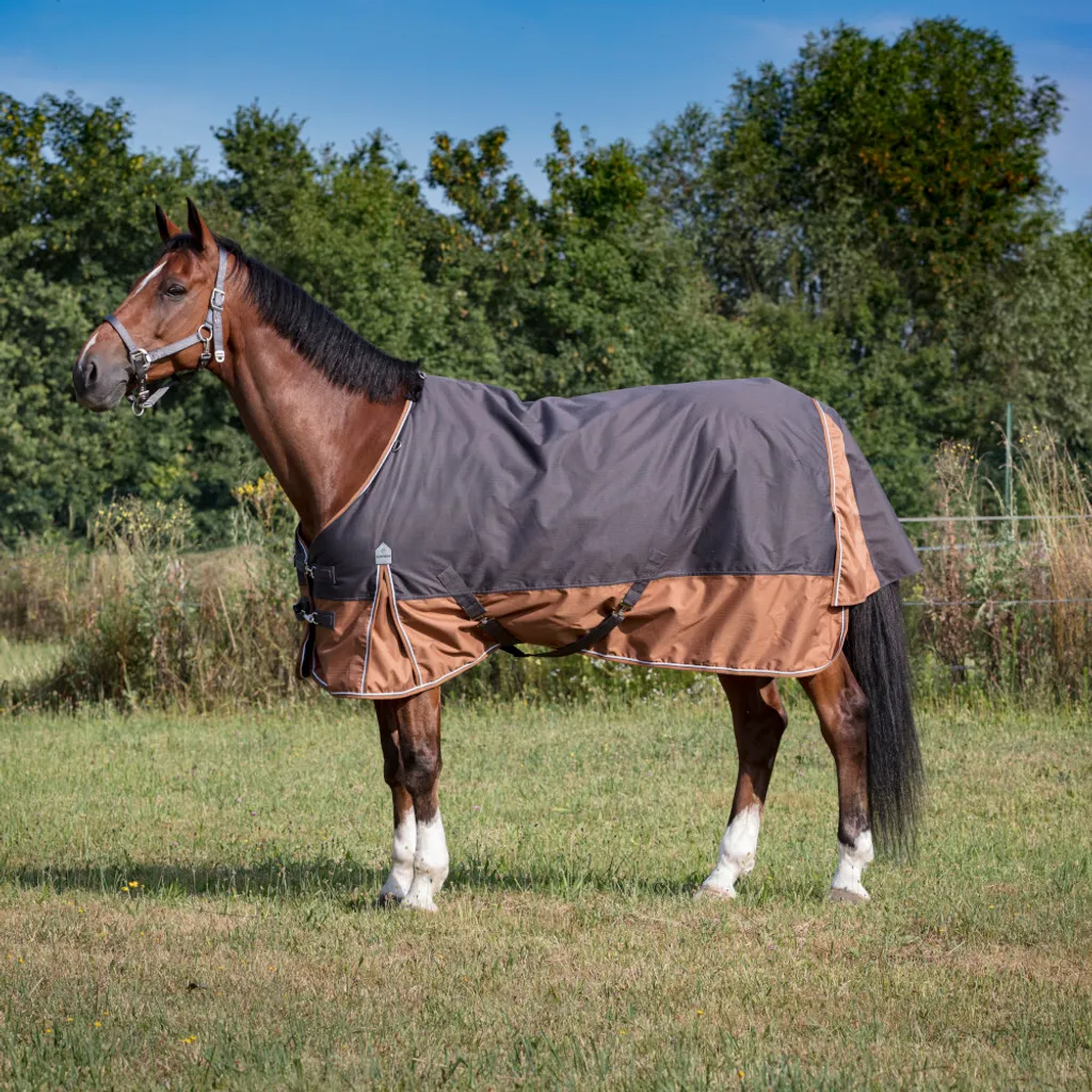 Couverture de pré Equithème Tyrex 600D AISANCE 0g pour l'intersaison