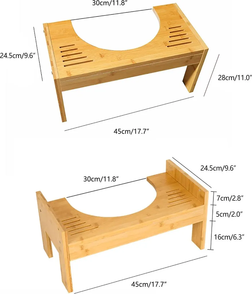 Tabouret de toilette bambou : solution contre constipation et douleurs - 4