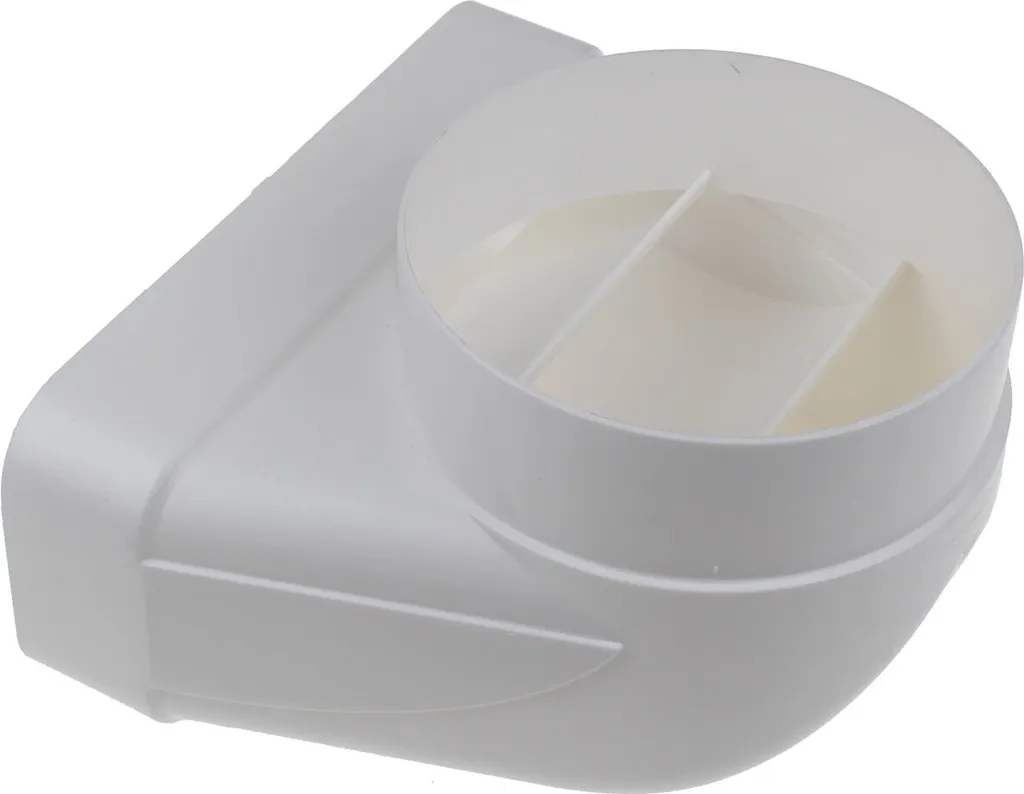 Adaptateur d'angle Novy 906405 pour conduit plat 22,7 x 20,5 cm