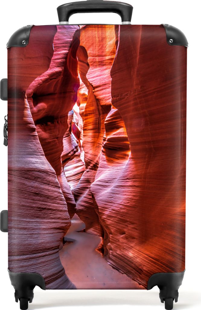 NoBoringSuitcases.com Großer Koffer - Landschaft - Höhlen - Stein - Natur - Kombinationsschloss TSA - Hartschalen Trolley 4 Rollen - 72 liter -...