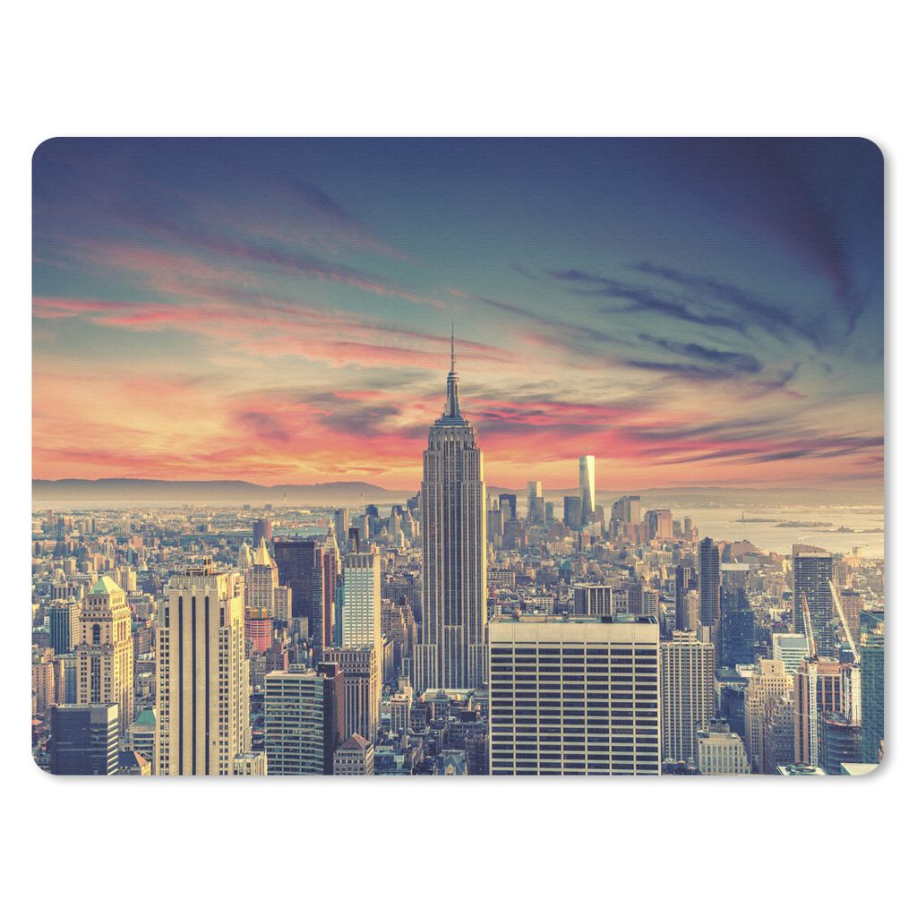 MuchoWow Mauspad Mousepad New York - Manhattan - Empire State Building 40x30 cm - Mousepads - Maus Mat - Pad - Mausunterlage - Anti Rutsch