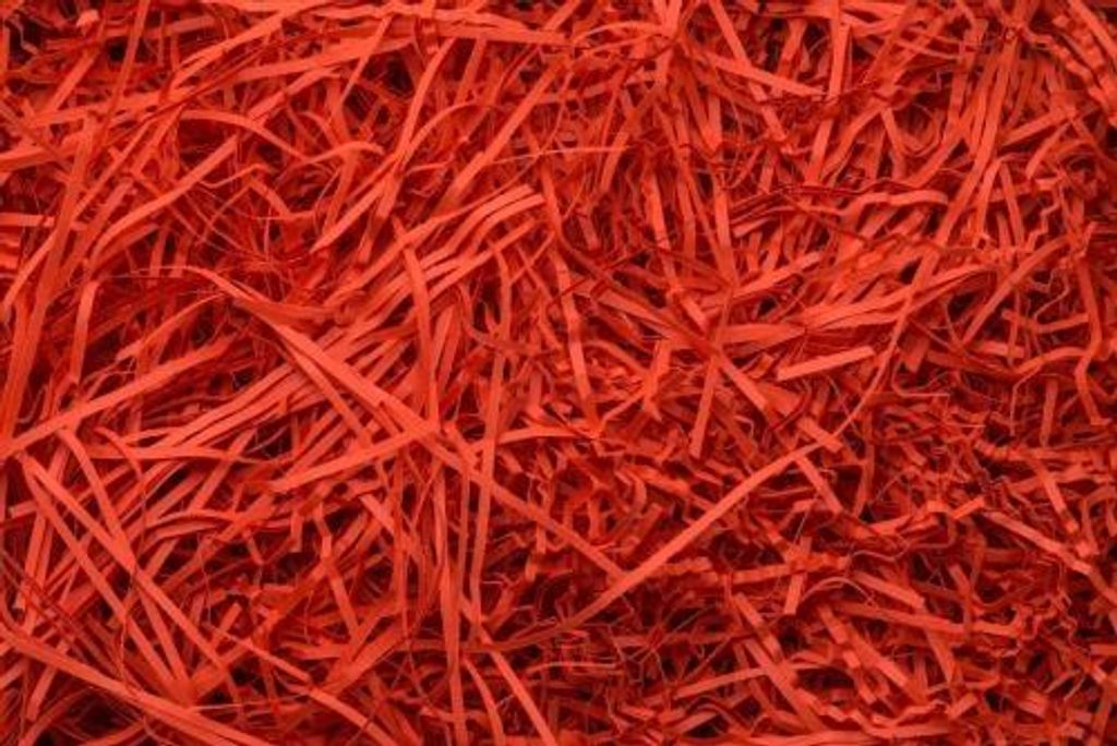 Dekorativer Füllstoff für Geschenke, Papierpakete PAK Rotziegelrot – 1 kg.