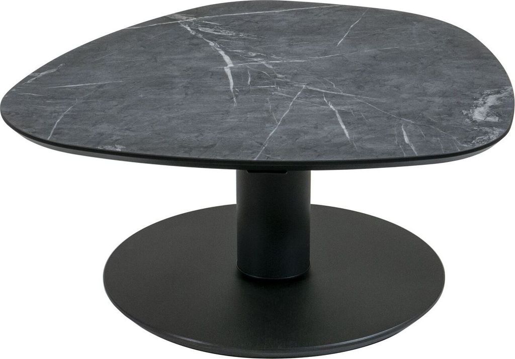 Couchtisch Cemile 80x80x39 höhenverstellbar Anthrazit/Marble Grigio 16250