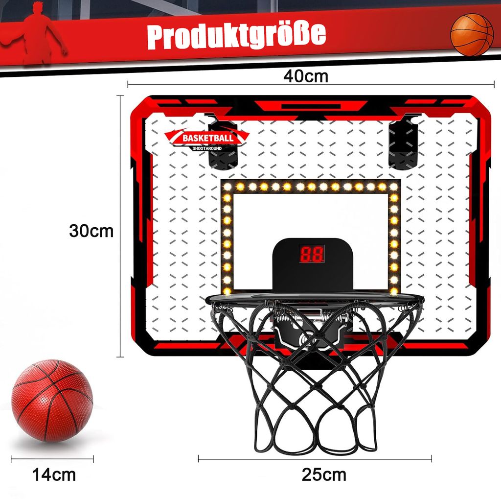 Mini Basketballkorb, Basketballkörbe Kinder Indoor, Produktbild 5