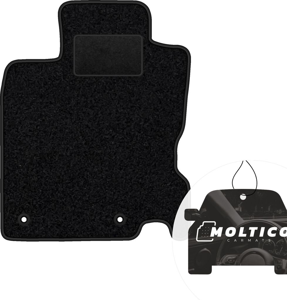 moto-MOLTICO Fahrer Fußmatte Auto Velours Fahrerseite Autoteppiche Schwarz Fahrermatte 1-teilig passend für Renault Kadjar 2015-2022